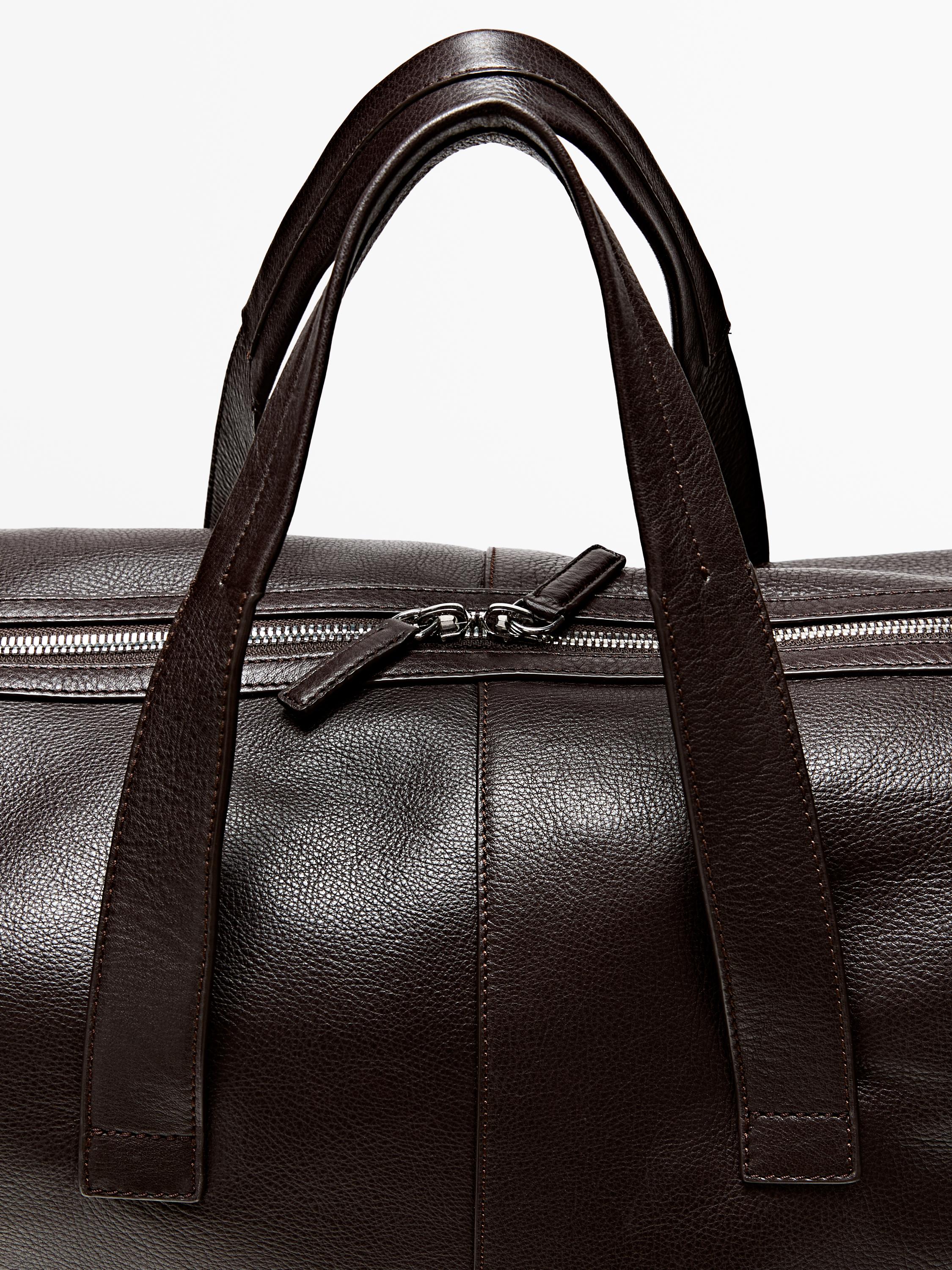 Nappa leather duffle bag